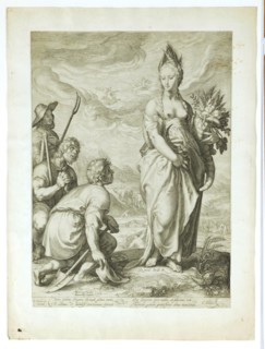 Cult of Ceres, 1596 (imprint before 1656), copperplate, plate: 45 x 32.7 cm |, Leaf: 45 x 32.7 cm,