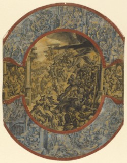The History of Jacob and the Egyptian Joseph, c. 1590/95, feather (black), middle and side pieces