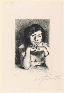 Portrait of a Woman, 1911, wood engraving, black: 15 prints, sheet: 21.9 x 14.8 cm |, Picture: