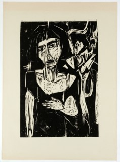 Portrait Anna III - Young Woman, 1924 (printing before 1929), woodcut on paper, single condition,