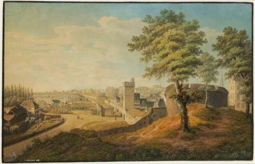 View from the Elisabethenschanze to the Rundbastion, to the Steinentor and the Steinenschanze in