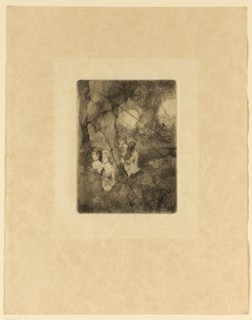 Danseuses dans la coulisse, 1879/80, etching, aquatint and drypoint, taken from plate crossed out