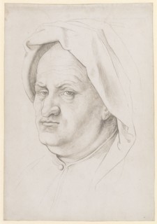 Head of a beardless man with a hood, Black chalk, Sheet: 31.9 x 22.2 cm, Unmarked, Hans Baldung gen
