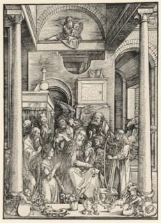 Mariens Adoration (Glorification of Mary), c. 1502, woodcut, folio, picture: 29.6 x 21.3 cm, U.