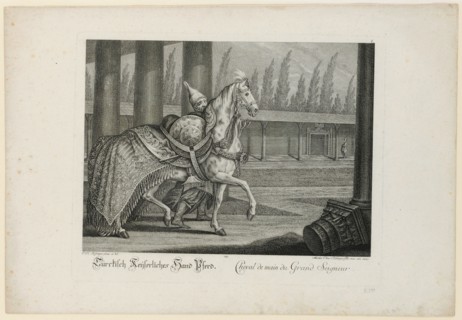 Türckisch Keyserliches Hand Horse, 1741, copperplate, sheet: 35.5 x 51.4 cm |, Plate: 28.5 x 38.4