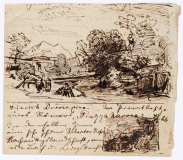 Separated sheet from a diary, 1866, pencil, pen (black), sheet: 9 x 10.5 cm, Rudolf Schick, Berlin