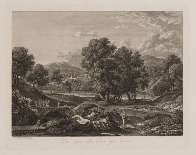 Poi cessa colla sera ogni lavoro, 1792, etching on handmade paper (wove paper), folia: 38.4 x 47.3
