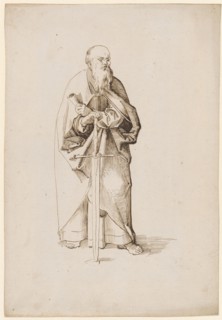 The Apostle Paul, 1st half of the 16th century, feather in brown, page: 31.2 x 21.3 cm, unmarked,