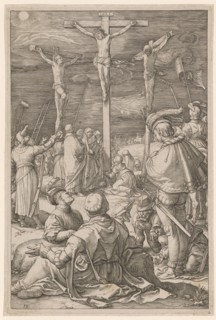 Christ on the Cross, copperplate, plate: 20.3 x 13.5 cm |, Leaf: 20.7 x 14 cm, U. l., numbered: 10,