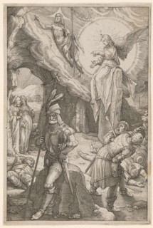 The Resurrection, copperplate, plate: 20.3 x 13.5 cm |, Leaf: 20.6 x 13.8 cm, U. l., numbered: 12,