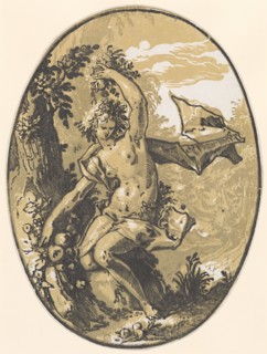 Proserpina, 1588/90 (probably print 1617/20), chiaroscuro woodcut of three plates (light olive,
