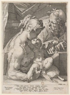 The Holy Family, c. 1600, copperplate, plate: 23.2 x 16.8 cm |, Leaf: 23.6 x 17.4 cm, U. r.,