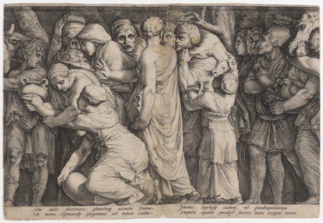 The punishment of Niobe (seventh plate), 1594, copperplate engraving, sheet: 26.4 x 38.5 cm