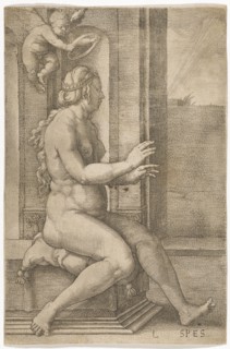 Spes, copperplate, sheet: 16.6 x 10.9 cm, U. l., monogrammed and labeled: L, SPES, Lucas van