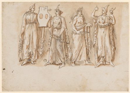 Part of the so-called Borghesian Twelve-God-Reliefs (today Louvre, Paris), 1541/47, feather in