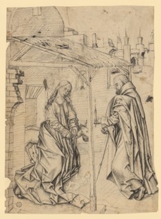 The Nativity (Adoration of the Child), c. 1470/80, feather in black, leaf: 28.2 x 21 cm, unmarked,