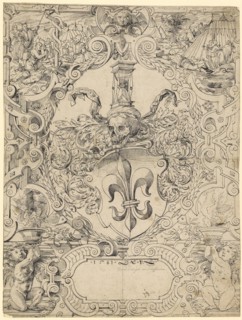 Broken glass with unidentified fleur de lys (Wyss, Bern or Rüdin, Basel?), In the upper pictures