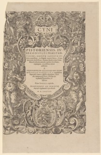 Title border, woodcut, foliate: 30.5 x 20.5 cm, U. l., monogrammed: J, u, ., r., monogrammed: A,