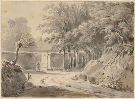 Fork, ink, washed, Sheet: 10.1 x 13.8 cm, Not referenced, Wolfgang Adam Töpffer, Genf 1766–1847