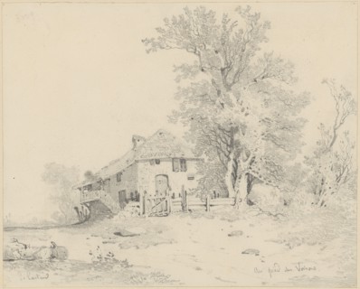 Au pied des Voirons, pencil, sheet: 16.3 x 20.7 cm, O. l., numbered in pencil: 3009, u, ., l, .,
