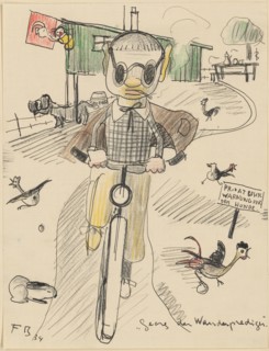 Georg the Wanderprediger, 1934, pencil, colored pencil and quill, sheet: 27.1 x 20.8 cm, U. l.,