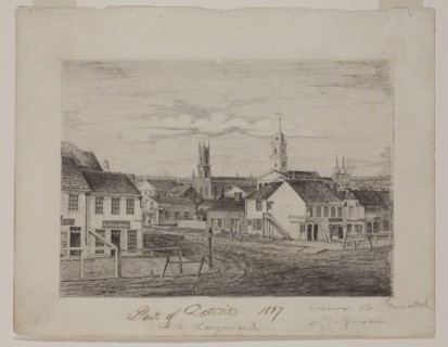 William Asa Raymond, American, 1819 - 1854, Port of Detroit 1837, ca. 1837, graphite pencil on