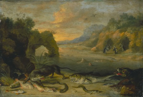Jan van Kessel the Elder, Flemish, 1626-1679, Water, between 1660 and 1670, oil on copper, Framed: