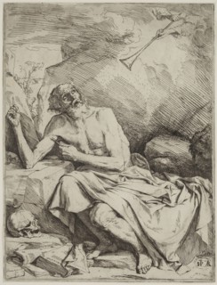 Jusepe de Ribera, Spanish, 1590-1652, Saint Jerome, 1621, etching printed in black ink on laid