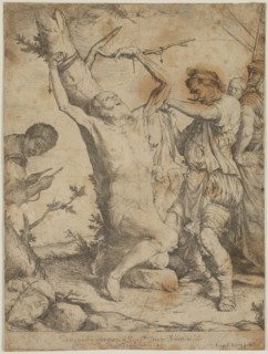 Jusepe de Ribera, Spanish, 1590-1652, Saint Bartholomew, 1624, etching printed in black ink on laid