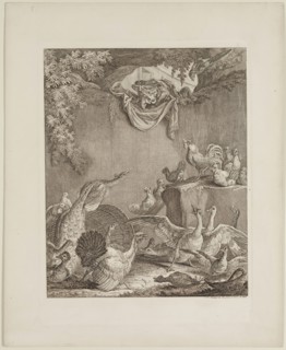 Johann Elias Ridinger, German, 1698-1769, Apparition of the Fox, 18th century, etching printed in