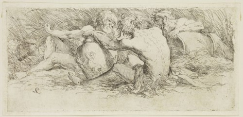 Salvator Rosa, Italian, 1615-1673, River Gods, 17th century, etching printed in black ink on laid