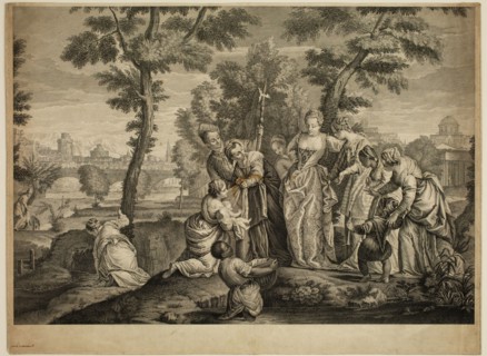 Jacques Philippe Le Bas, French, 1707-1783, after Paolo Veronese, Italian, 1528-1588, The Finding