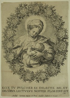 Raphael Sadeler I, Netherlandish, 1560-1632, after Annibale Carracci, Italian, 1560-1609, Virgin