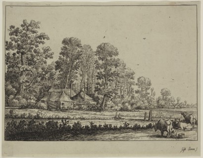 Herman Saftleven the Younger, Dutch, 1609-1685, Landscape with Woman Milking a Cow, 17th century,