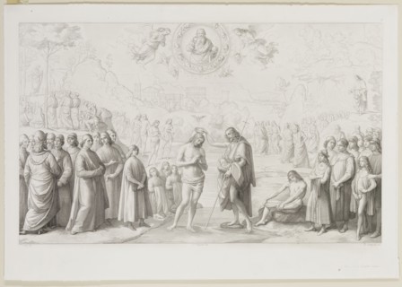 Nicola Sangiorgi, Italian, after Pietro Perugino, Italian, 1450-1523, Baptism of Christ, 19th