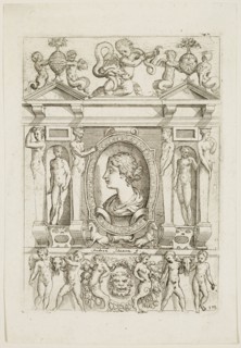 Andrea Meldolla, Italian, 1563-1563, Bust of a Young Woman, 16th Century, Etching and engraving