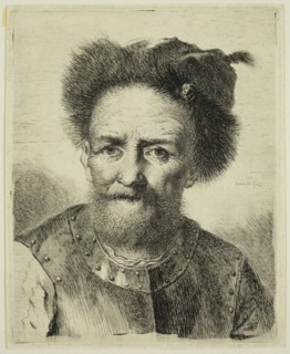 Georg Friedrich Schmidt, German, 1712-1775, Head of a Warrior, 18th century, etching printed in