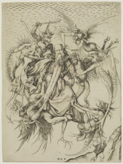 Martin Schongauer, German, 1450-1491, Temptation of Saint Anthony, between 1470 and 1475, engraving