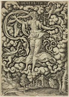 Virgil Solis, German, 1514-1562, Dialectics, mid-16th century, engraving printed in black ink on