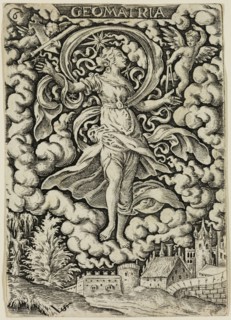Virgil Solis, German, 1514-1562, Geometry, mid-16th century, engraving printed in black ink on laid