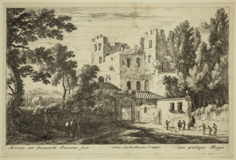 Herman van Swanevelt, Dutch, 1600-1655, The City Gate, between 1600 and 1655, etching printed in
