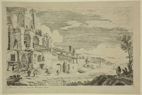 Herman van Swanevelt, Dutch, 1600-1655, Landscape with an Artist Sketching, between 1600 and 1655,