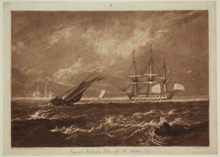 Joseph Mallord William Turner, English, 1775-1851, The Leader Sea Piece, 1809, etching and