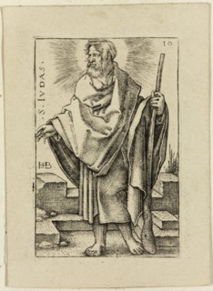 Hans Sebald Beham, German, 1500-1550, Judas, ca. 1545, Engraving printed in black ink on wove