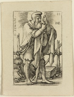 Hans Sebald Beham, German, 1500-1550, Simon, ca. 1545, Engraving printed in black ink on wove