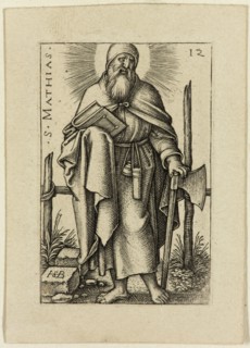 Hans Sebald Beham, German, 1500-1550, Matthias, ca. 1545, Engraving printed in black ink on wove