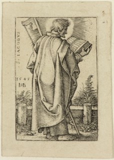 Hans Sebald Beham, German, 1500-1550, Saint James Minor, 1545, Engraving printed in black ink on