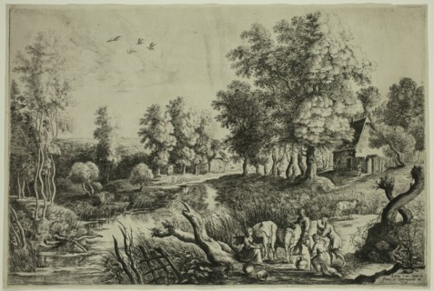 Lucas van Uden, Flemish, 1595-1673, after Peter Paul Rubens, Flemish, 1577-1640, A Village Near a