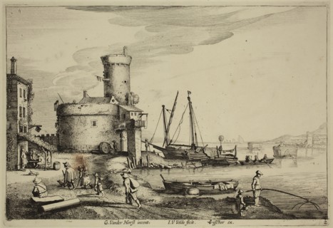 Jan van de Velde, Dutch, 1593-1641, after Gerard van der Horst, Dutch, River Landscape with Inn and