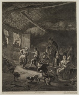 Jan de Visscher, Dutch, 1636-1692, after Nicolaes Berchem, Dutch, 1620-1683, Ball, 17th Century,